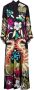 La DoubleJ Maxi-jurk met bloemenprint Zwart - Thumbnail 1