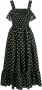 La DoubleJ Midi-jurk met stippen Zwart - Thumbnail 1