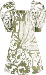 La DoubleJ Mini-jurk met abstracte print Wit