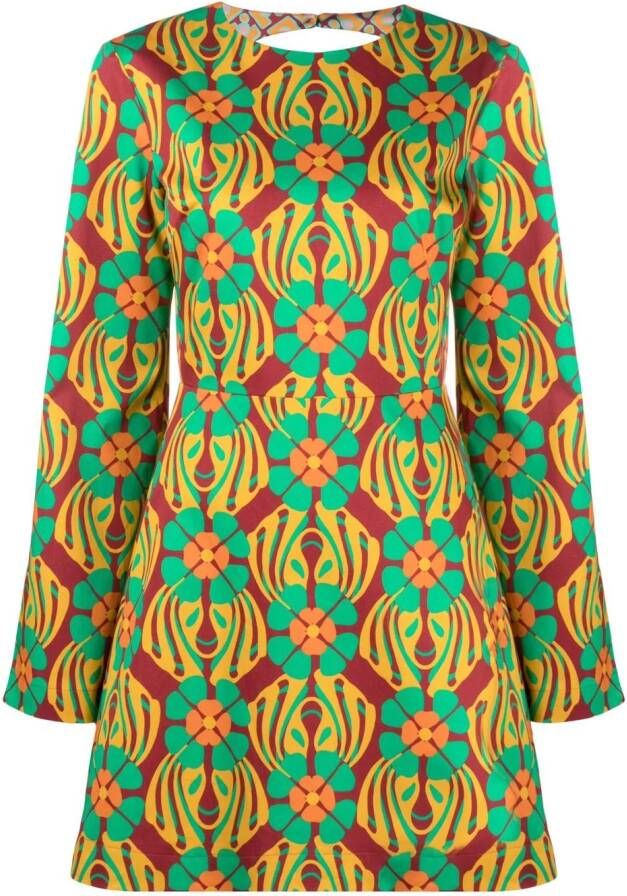 La DoubleJ Mini-jurk met bloemenprint Rood