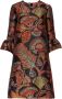 La DoubleJ Mini-jurk met bloemjacquard Bruin - Thumbnail 1