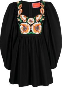 La DoubleJ Mini-jurk met borduurwerk Zwart