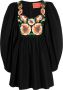 La DoubleJ Mini-jurk met borduurwerk Zwart - Thumbnail 1