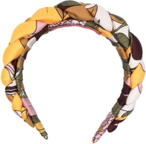La DoubleJ Haarband met bloemenprint Roze
