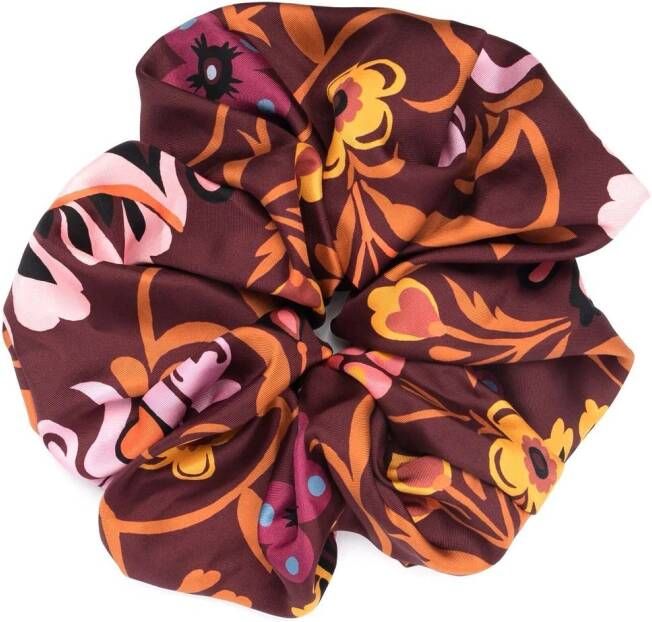 La DoubleJ Scrunchie met print Zwart