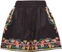 La DoubleJ Shorts met bloemenprint Zwart - Thumbnail 1