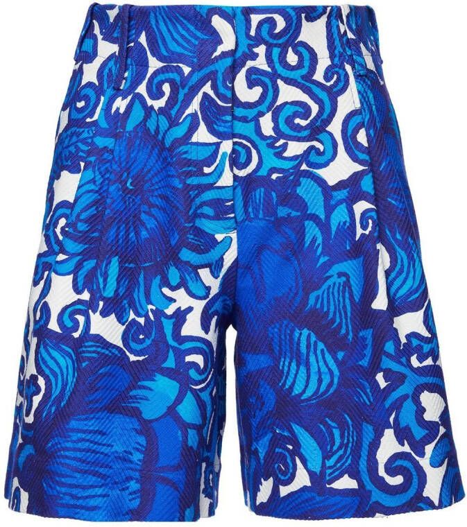 La DoubleJ Shorts met print Blauw