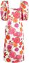 La DoubleJ Midi-jurk met bloemenprint Wit - Thumbnail 1