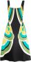 La DoubleJ Midi-jurk met regenboogprint Zwart - Thumbnail 1