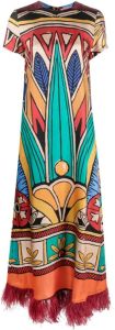 La DoubleJ Jurk met print Beige