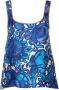 La DoubleJ Top met bloemenprint Blauw - Thumbnail 1