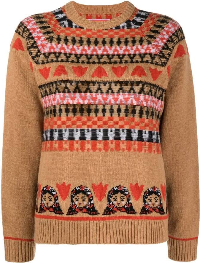 La DoubleJ Wollen trui Beige