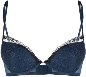 La Perla Bh met bloemenkant Blauw
