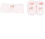 La Perla Kids Verfraaide laarzen en hoofdband set Roze - Thumbnail 1