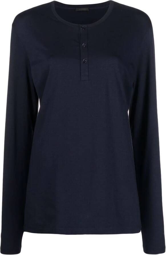 La Perla Pyjamatop met lange mouwen Blauw
