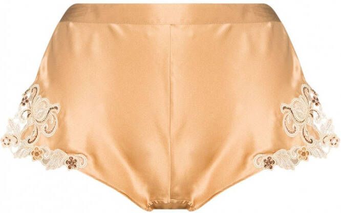 La Perla Shorts met borduurwerk Beige