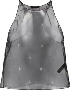 La Perla Tanktop met geborduurd logo Zwart