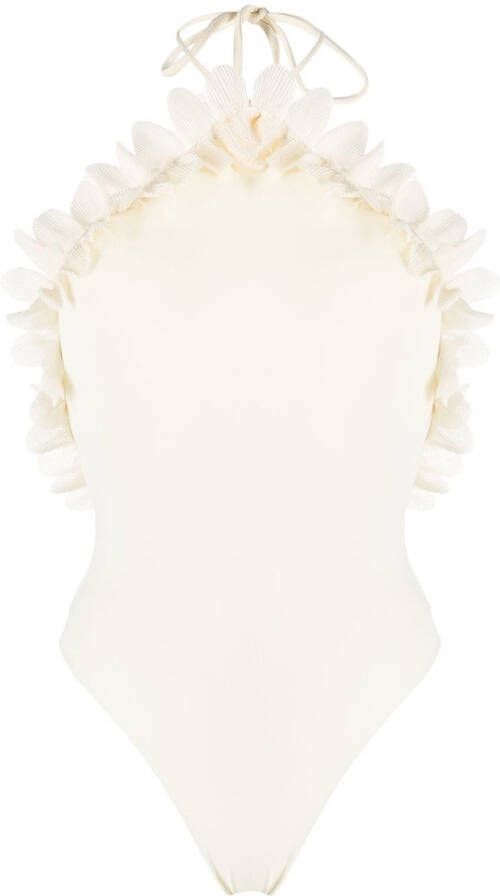 La Reveche Badpak met ruche afwerking Beige