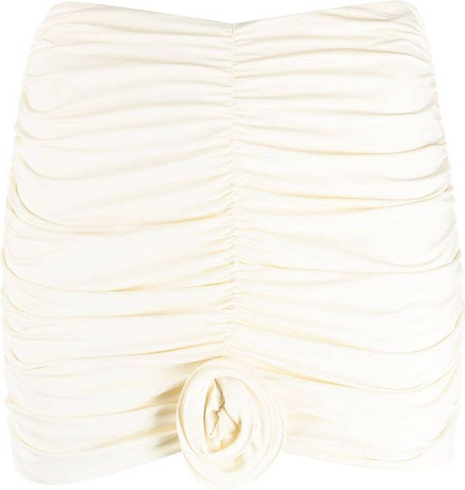 La Reveche Gesmockte mini-rok Beige
