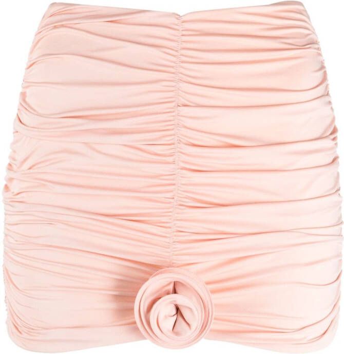 La Reveche Gesmockte mini-rok Roze