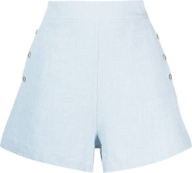 La Seine & Moi Shorts met knoop Blauw