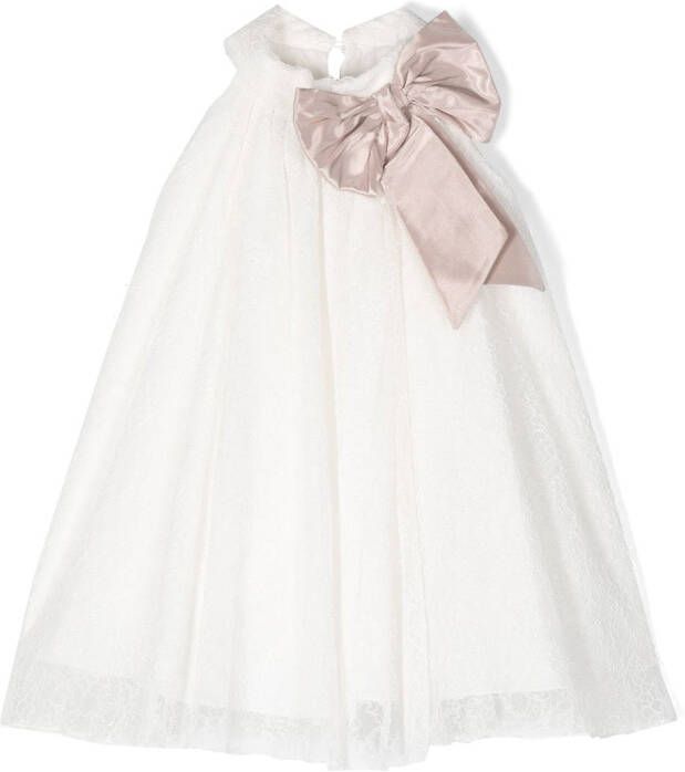 La Stupenderia Jurk met strikdetail Wit