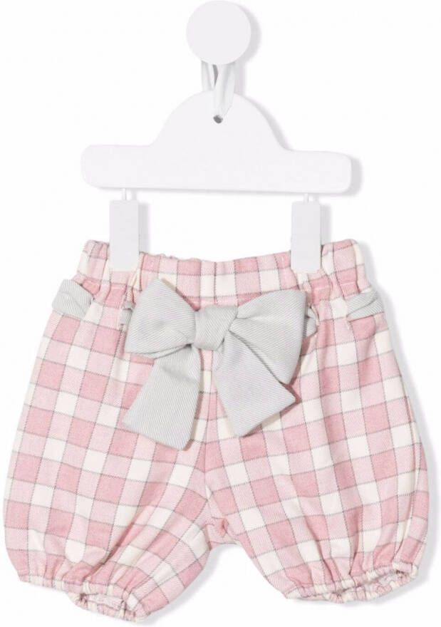 La Stupenderia Geruite broek Roze