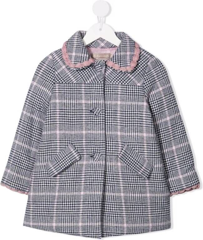La Stupenderia Jas met pied-de-poule print Blauw