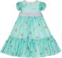 La Stupenderia Jurk met bloe print Blauw - Thumbnail 1