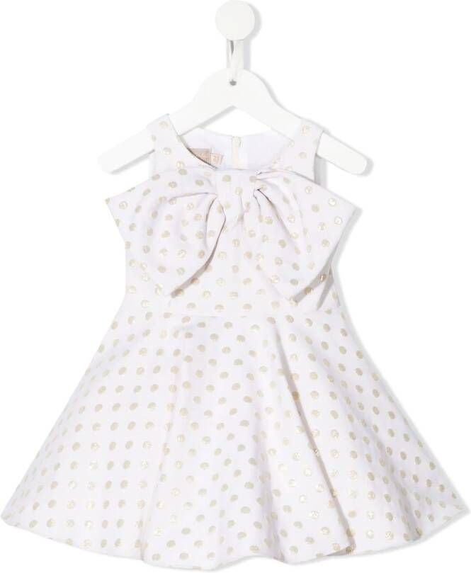 La Stupenderia Jurk met stippen Beige