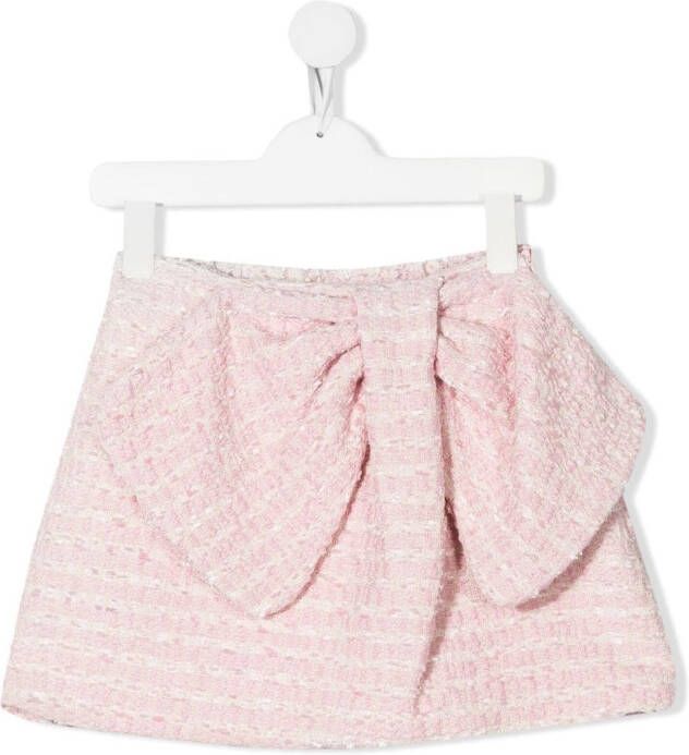 La Stupenderia Mini-rok met strikdetail Roze