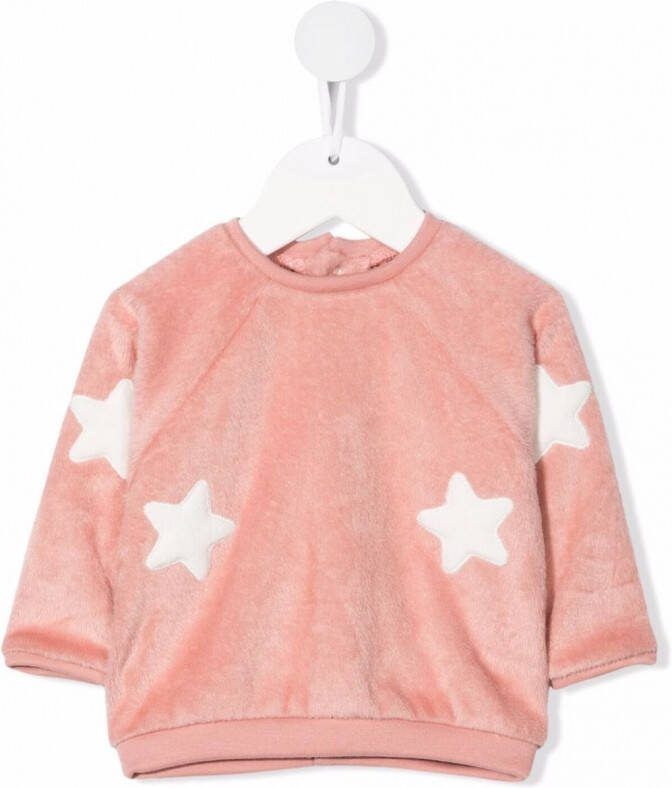 La Stupenderia Sweater met geborduurde ster Roze