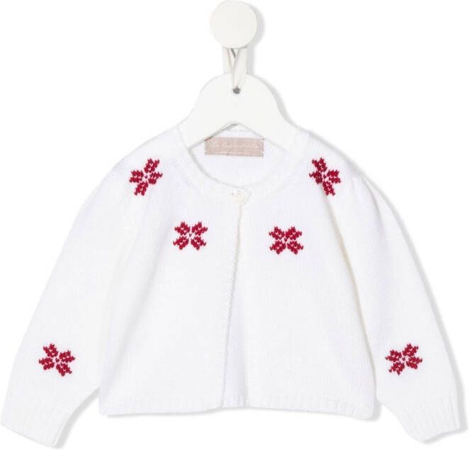 La Stupenderia Vest met bloemenprint Wit