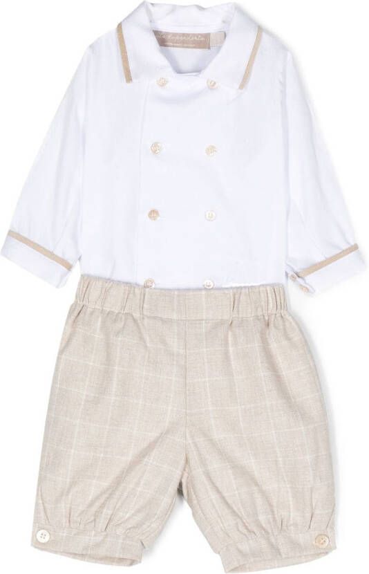 La Stupenderia Broek met print Beige
