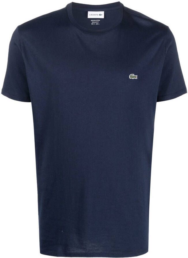 Lacoste T-shirt met krokodillenprint Blauw