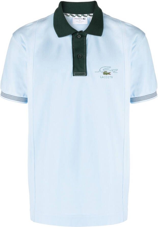 Lacoste Poloshirt met geborduurd logo Blauw