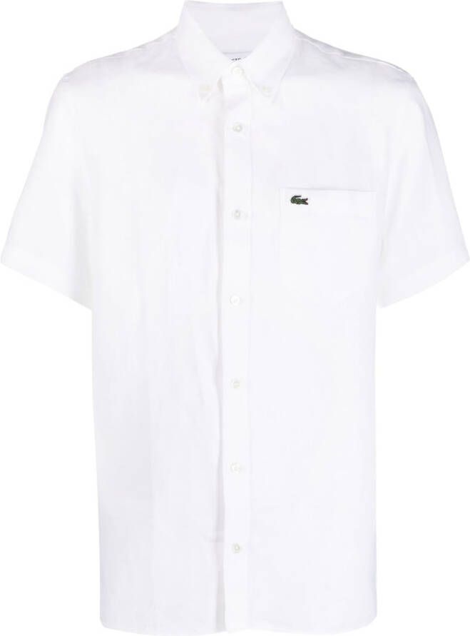 Lacoste Overhemd met korte mouwen Wit