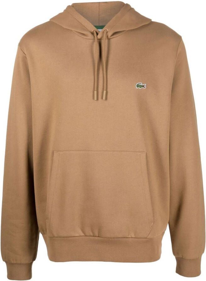 Lacoste Hoodie met logopatch Bruin