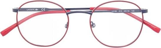 Lacoste Kids Bril met rond montuur Rood
