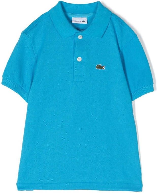 Lacoste Kids Poloshirt met geborduurd logo Blauw