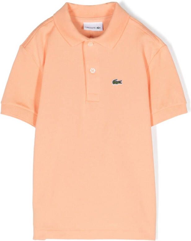 Lacoste Kids Poloshirt met geborduurd logo Oranje