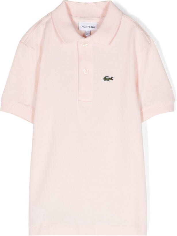 Lacoste Kids Poloshirt met geborduurd logo Roze