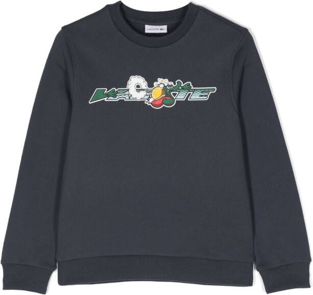Lacoste Kids Sweater met print Blauw
