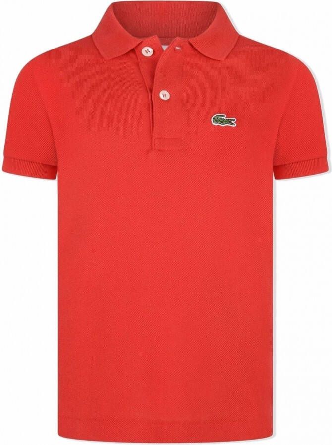 Lacoste Kids Katoenen poloshirt Rood
