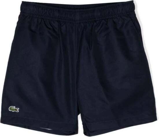 Lacoste Kids Shorts met elastische tailleband Blauw