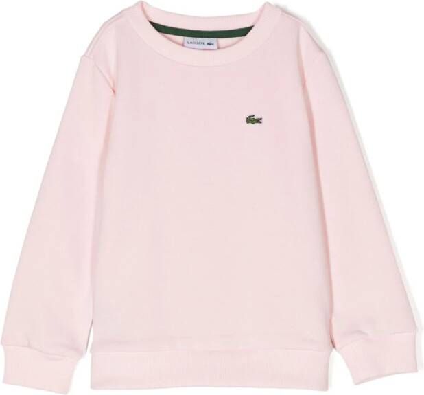 Lacoste Kids Sweater met logopatch Roze