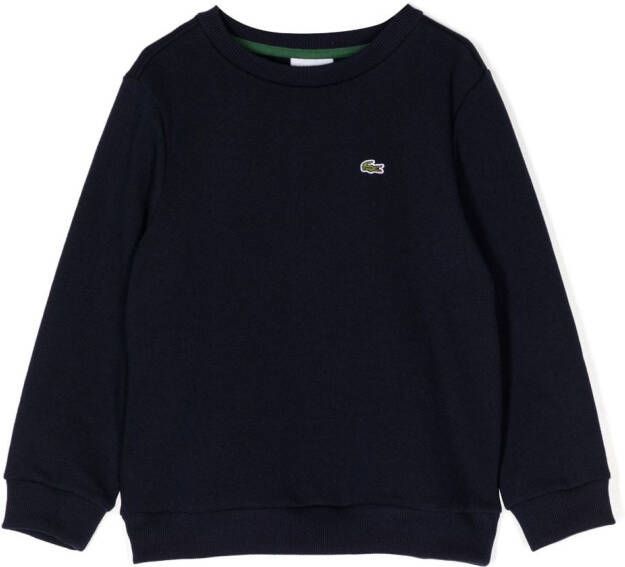 Lacoste Kids Sweater met logopatch Blauw