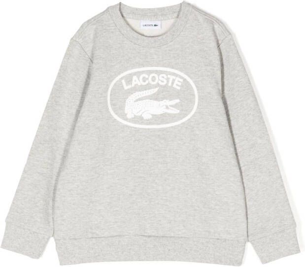 Lacoste Kids Sweater met logoprint Grijs