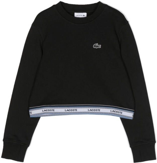Lacoste Kids Sweater met logo Zwart