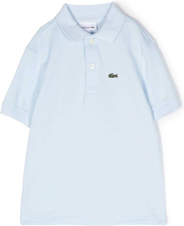 Lacoste Kids Poloshirt met geborduurd logo Blauw